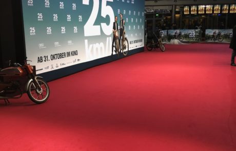 Foto vom Bodenbelag Nadelvlies-eco Teppich für Filmpremiere 25 km/h Sony Center Berlin 2018-2